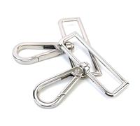 VersaKits 10 Pcs 2 Inch Silver D Ring Swivel Lobster Claw Clasps Push Gate Snap Hooks Trigger Clips for Purse Keychain Strap Making