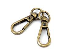 VersaKits 10 Pcs Heavy Duty Swivel Clips 3/8 Inch Bronze Round Tail D Ring Lobster Claw Clasps Trigger Snap Hooks for Purse Bag Keychain