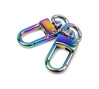 VersaKits 10 Pcs Heavy Duty Swivel Clips Rainbow Small Lobster Claw Clasps Push Gate Trigger Snap Hooks Arch Style for Sewing Purse Bag Jewelry Making