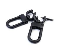VersaKits 4 Pcs Heavy Duty Detachable Swivel Lobster Claw Clasps Screw in Shackle 1/2 Inch Matte Black Replacement Snap Hooks Trigger Clips