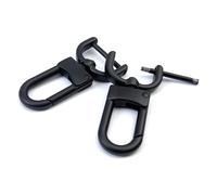 VersaKits 4 Pcs Heavy Duty Detachable Swivel Lobster Claw Clasps Screw in Shackle 3/4 Inch Matte Black Replacement Snap Hooks Trigger Clips