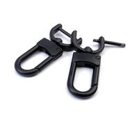 VersaKits 4 Pcs Heavy Duty Detachable Swivel Lobster Claw Clasps Screw in Shackle 5/8 Inch Matte Black Replacement Snap Hooks Trigger Clips