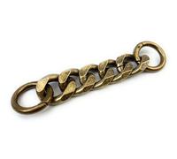 VersaKits Chunky Cuban Chain Charm Purse Strap Aluminum Chain Extender Accessory 15-1/2 Inch Bronze Chain Decoration Pants Chain Shoe Chain Dog Collar Chain