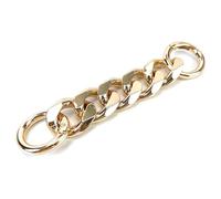 VersaKits Chunky Cuban Chain Charm Purse Strap Aluminum Chain Extender Accessory 5 Inch Light Gold Chain Decoration Pants Chain Shoe Chain Dog Collar Chain