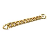 VersaKits Chunky Cuban Chain Charm Purse Strap Aluminum Chain Extender Accessory 8 Inch Antique Gold Chain Decoration Pants Chain Shoe Chain Dog Collar Chain