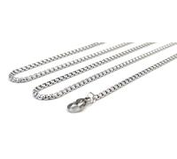 VersaKits Necklace Chains for Pendants Stainless Steel Box Chain Necklace Square Rolo Cable Chain for Men Women, 21.6'', Stainless Steel, No Gemstone