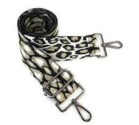 VersaKits Purse Straps Replacement Crossbody Leopard Print 2 Inch Extra Wide with Gunmetal Black Buckles Gold Thread Adjustable Shoulder Guitar Strap for Crossbody Bag Purse Handbag