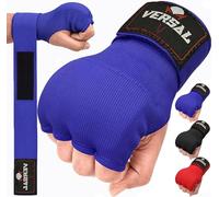 VERSAL VSL Boxing Hand Wraps Inner Gloves, Gel Padded Quick Wraps Elasticated Wrist Support Bandages, Fist Protector Martial Arts MMA Punching Speed Bag Training Under Mitts Handwraps (Blue, S/M)