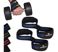 VERSAL Weight Lifting Straps Figure 8 Lifting Straps Neoprene Padded Wrist Support Gym Straps Heavy Duty Weightlifting Deadlift Straps for Powerlifting Fitness Training Workout (Blue/Black)