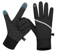 VERSAL Winter Warm Gloves, Touchscreen Windproof Thermal Gloves for Men Women, Non-Slip Water-Resistant Fleece Lined Cycling Gloves MTB Running Gloves for Men Women Driving Hiking Skiing (VWG-089, L)