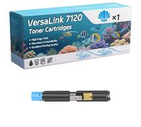 VersaLink 7120 Toner Cartridges Compatible for Xerox VersaLink C7100 C7120 C7125 C7130 Printer, High-Definition Printing Effect with Chip, 38000 Pages (1 Pack Cyan)