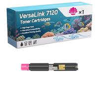 VersaLink 7120 Toner Cartridges Compatible for Xerox VersaLink C7100 C7120 C7125 C7130 Printer, High-Definition Printing Effect with Chip, 38000 Pages (1 Pack Magenta)