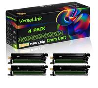 VersaLInk C600 Compatible for Xerox Drum Unit with Chip VersaLInk C600 VersaLInk C600DN VersaLInk C600N VersaLInk C605 VersaLInk C605X VersaLInk Printers (4 Pack Black)