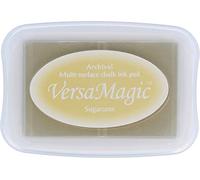 Versamagic Ink Pads Tsukineko Stamping-Yellow, Eggplant-Large-Water-Based, Air Dries, Opaque-Embossing-for Thin Paper, pad Size: 7,6 x 4,7 cm