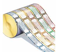 Versandhaus JUNG 500 Embossed Address Labels De-Luxe XL with 7-Line Desired Text on the Roll