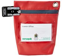 Versapak Secure Cash Bag Small 178 x 152 x 50mm Red