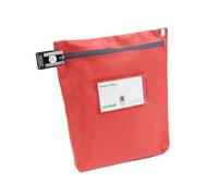 Versapak Reusable Secure Cash Bag With Button Seal Locking Mechanism Medium 267X267x50mm (Opening Size: 190Mm) Red - Ccb1-Rds