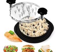 VersaPro4U Chicken Shredder, Best Chicken Shredder Tool Twister with Ergonomic Handle, Non-Slip, Effort Saving, with Transparent Lid Food Shredder, BPA Free, Dishwasher Safe