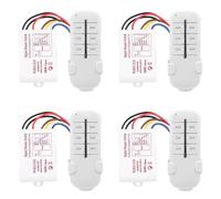 Versatile 1/2/3/4 Ways ON OFF Cordless RF Remote Control Switch for AC 180-240 1000W Light and Lamp Control