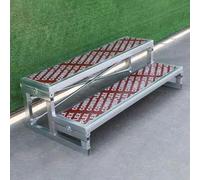 Versatile 1/2/3 Level Choir Risers - Portable Tiered Staging for Choirs, Group Photos and Presentations, Ideal for Churches, Schools and Community Events (2Tier)