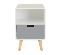 Versatile 1 Drawer Cabinet, Lightweight Display Case, White Narrow Storage Unit, Modern Bedroom Cabinet Premier Housewares Grey One Size