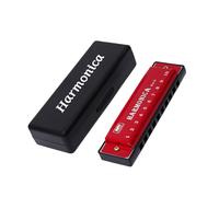 Versatile 10 Hole Metal Harmonica Easy Cleaning Suitable for Easy Learning and Playing in Any Musical Styles Professional Tuned