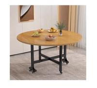 Versatile 100cm Round DropLeaf Folding Dining Table Extendable Kitchen Table for Home SpaceSaving Wooden Design Perfect for Small Spaces and Dining Needs