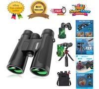 Versatile 12x42 Binoculars - Waterproof, Lightweight, Perfect for Nature Lovers