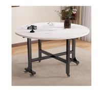 Versatile 140cm Round Folding Table Expandable Dining Table for Kitchen & Living Room Modern White Design Ideal for Smals & Family Gatherings