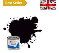 Versatile 14ml Satin Enamel Paint in Coal Black - Perfect for Models and More