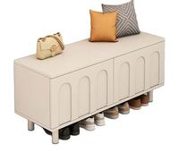 Versatile 2-Tier Bamboo Shoe Storage Cabinet - Space-Saving Shoe Rack & Bench - Holds 8-12 Pairs - Ideal for Bedroom & Entryway nization