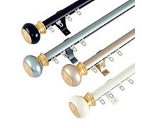 Versatile 240 cm Sliding Room Divider Curtain Rod - Strong, Durable for Living Room, Bedroom, Office, Closet, Caravan - Space-Saving Solutions for Home and Work