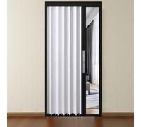 Versatile 24x80in Aluminum Folding Accordion Doors - Easy to Install Room Divider for Home & Office - Stylish Space-Saving Sliding Door Solution