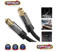 TOSLINK Cable, optical audio cable - 2m Fibre optic lead for soundbars (digital S/PDIF, stereo systems/amplifiers/amps, home cinema, Xbox One/PS4) - CableDirect