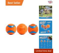 Versatile 3 Pack Fetch Balls: Ultra, Classic & Rugged for Medium Sized Dogs