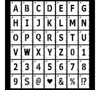 Versatile 42-Piece Letter Stencil Set - Reusable Stencils for Crafts, Wooden Signs, and DIY Projects - for Customized Designs 7.5 cm