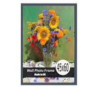 Versatile 45x60cm Picture Frame Dark Grey - HD Aclyric Front - 45 x 60 cm Poster Frame Both Ways Wall Mount Hooks - Showcase Your Photos in Style