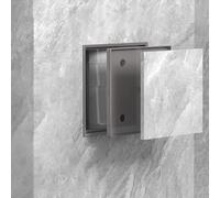 Versatile ABS Plastic Inspection Hatch, PVC Multicolor Multiple Sizes Access Panel for Wall Tile(Grey,12x12cm/4.7x4.7in)