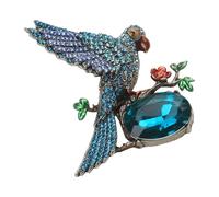 Versatile Alloy Pin Brooch for Hat Scarf or Coat Decoration Featuring Crystal Accent Retro Charm Accessory Gift Crystal Brooch