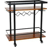 Versatile Bar Serving Cart for Restaurants & Hotels, Outdoor Drink Trolley, Bher Block Kitchen Unit, Cream Sideboard, Perfect for Tea & Camping, 2 Slish Designs