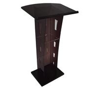 Versatile Black Acrylic Podium - Professional Conference Pulpit Stand for School, Church & Office Lectures, Clear Multi-Purpose Platform for Effective Presentations