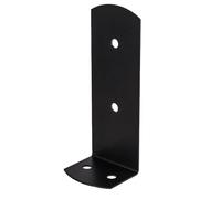 Versatile Black Bolt Down Pergola Post Angle Bracket - Angle Support for Pergolas, Gazebos & More (75mm)