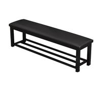 Versatile Black Reception Chair without Arms Office Waiting Room Stool for Airport Business Hospital or End of Bed Use Comfortable Seating Solution