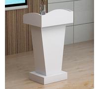 Versatile Black Wooden Podium with Storage - Stylish Lectern Stand for Church, Office, School, Home, Conference & Restaurant Meetings - Durable & Functional Design