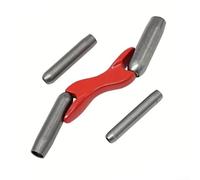 Versatile Brick Jointer Tool Set with Ergonomic Handle 4 Sizes Professional Masonry Wall Seam Trimmer Hardened Steel Brick Seams Trowel for Bricklaying(Red)