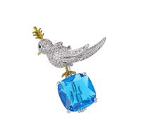Versatile Brooch Alloy Jewelry Multi Purpose Accessory Elegant Bird Theme Pin For Hats Bags And Clothing Bird On Stone Brooch