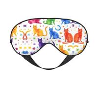 Versatile Butterfly Cat Print Eye Mask, Soft Sleeping Mask Double Sided Yoga Camping Soft Eye Mask for Sleeping