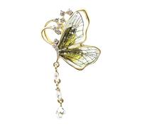 Versatile Butterfly Tassels Accessory Modern Waterdrops Inspired Detailing Sturdy Alloy Brooch For Casual Formal Wear Elegant Alloy Brooch