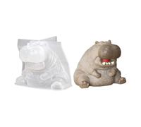 Versatile Candle Mould, Handmade Craft Molder, 2.48x2.32x1.89 Inches Hippo Mold with 3D Shape, Flexible Silicone Resin Mold, Casting Molder with Hippo Design, Forming Mould for Art and Project