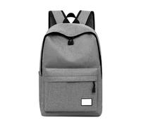 Versatile Casual Backpack Simple School Bag Travel Rucksack Water Resistant Work Commuter Daypack Large Capacity Lightweight Classic Bag with Side Pocket, Grey
